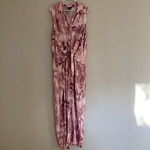 FINAL SALE!! SOFT Vince Camuto Tie-Front Sleeveless Jumpsuit Pink XL